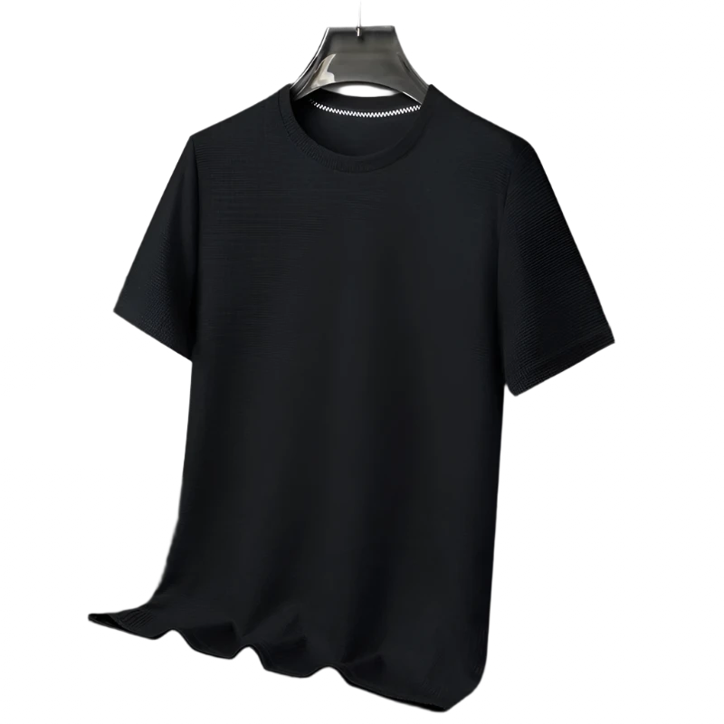 black crew neck shirt