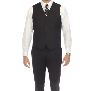 black suit vest