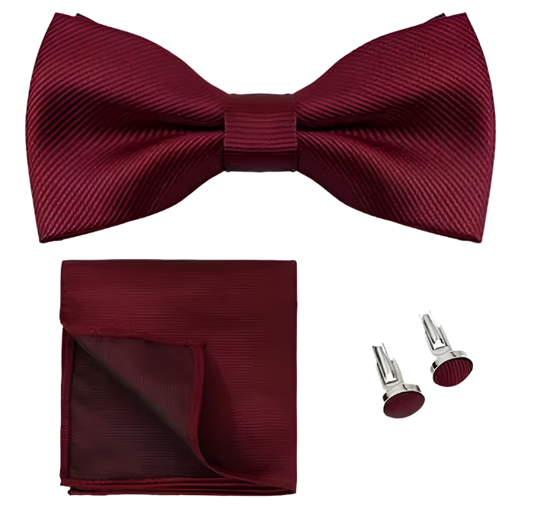 burgundy bowtie set