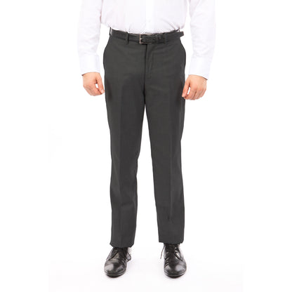 Charcoal Dress Pants Slim Fit Hemmed Bottom - Suitable Collection
