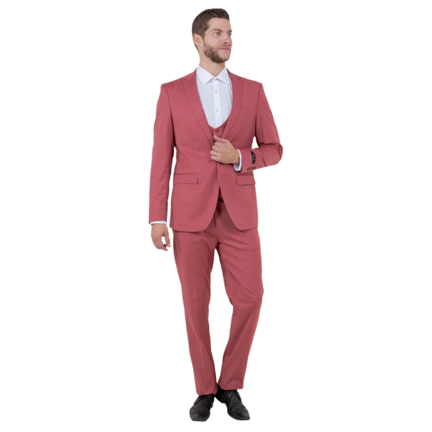 coral 2 piece men's suit
