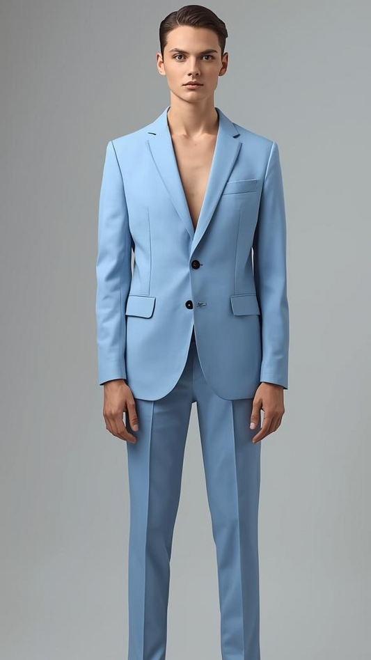 Signature Custom Sky Blue Suit.