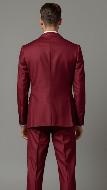 Signature Custom Brick Red Suit.