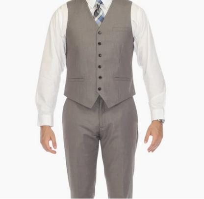 grey suit vest