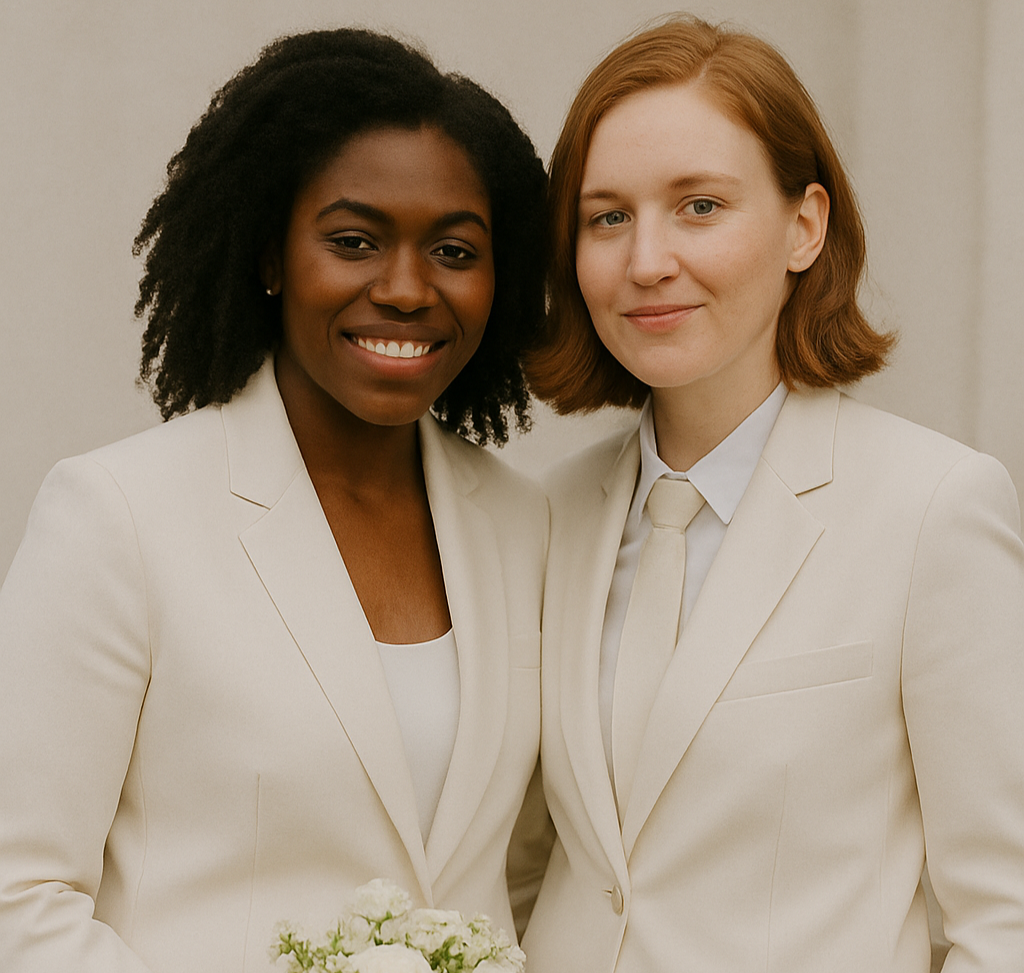 LGBTQ bride wedding suits