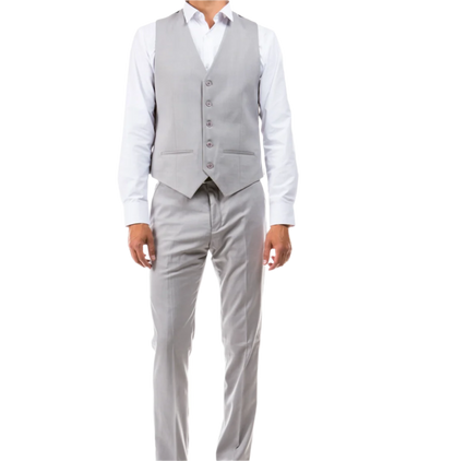 light grey suit vest