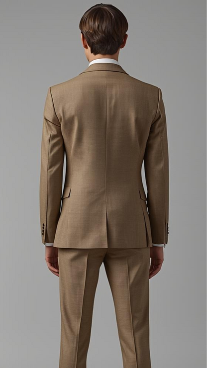 Signature Custom Latte Brown Suit.