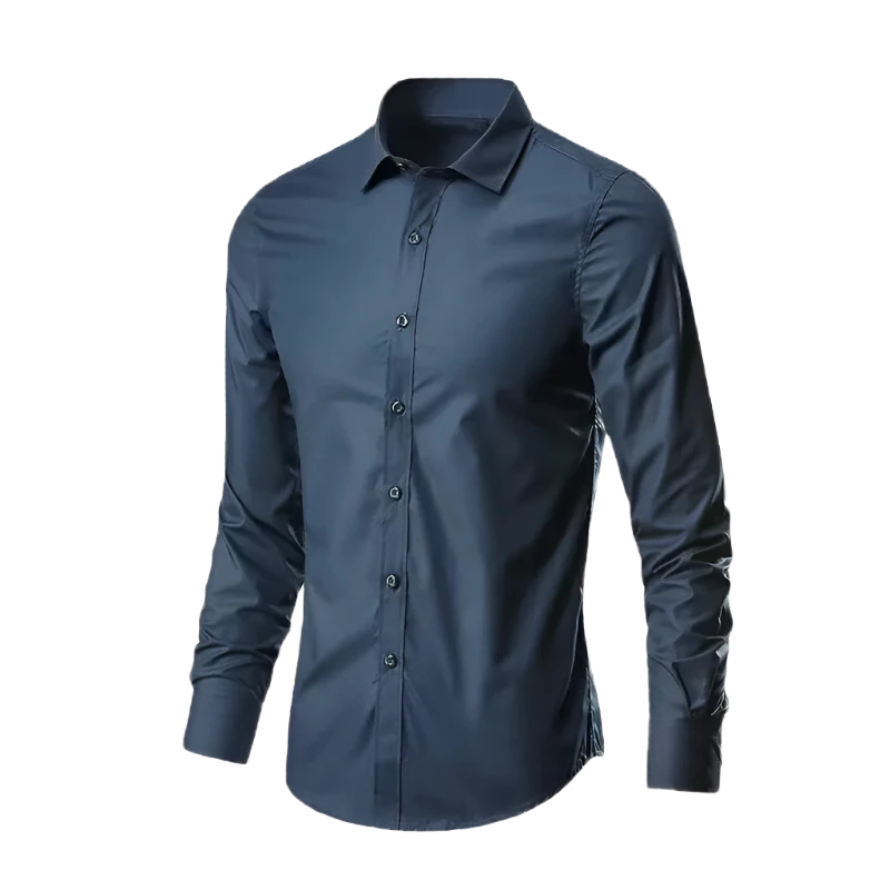 mens blue slim fit dress shirt 2