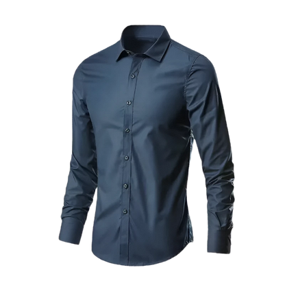 mens blue slim fit dress shirt 2