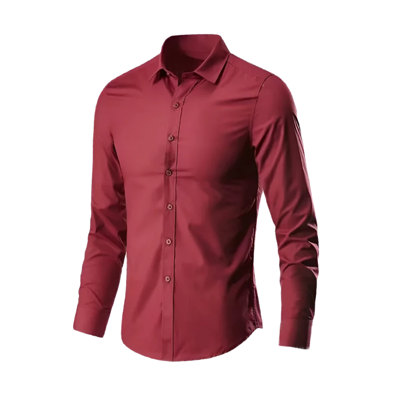 mens burgundy slim fit dress shirt