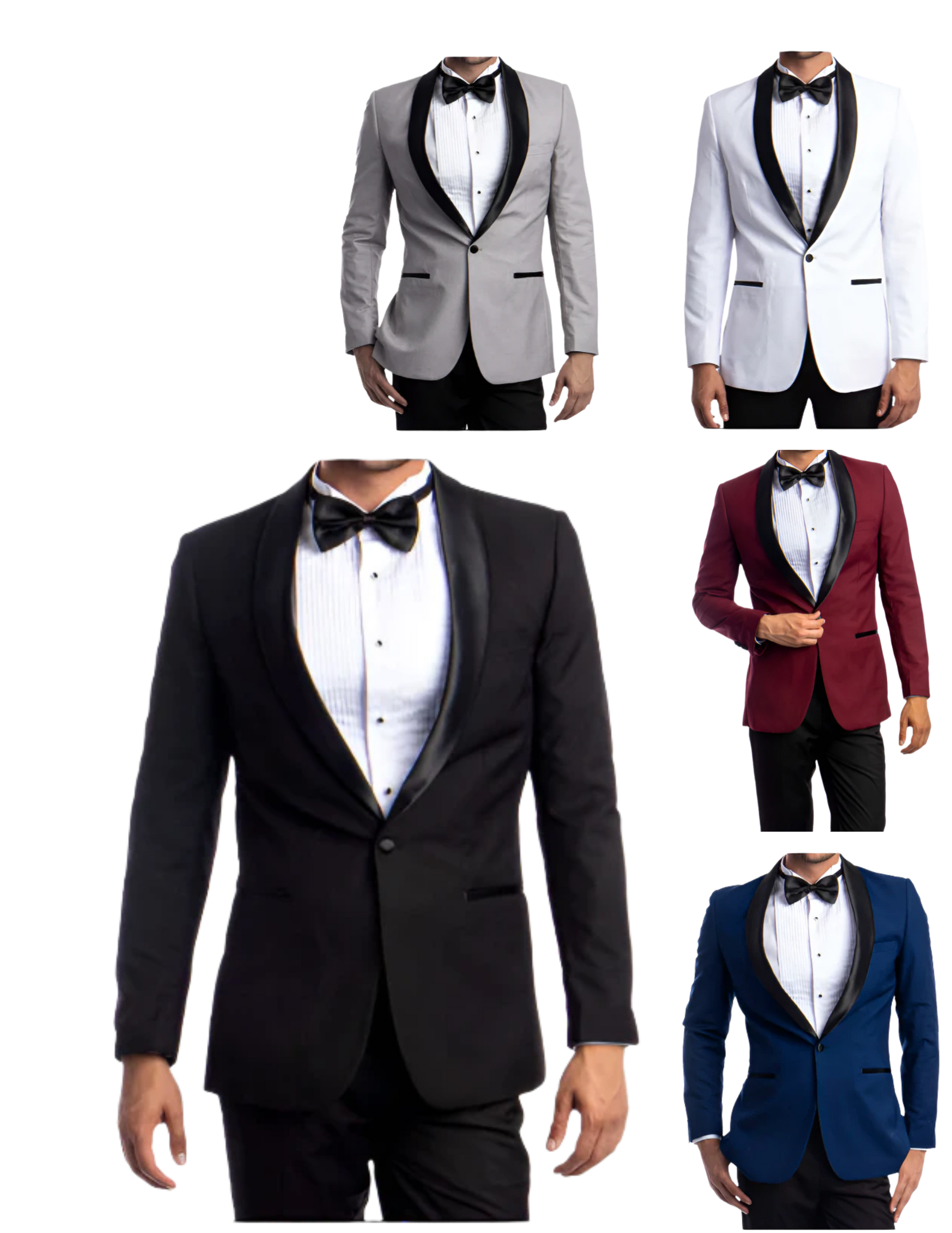 multiple color tuxedos