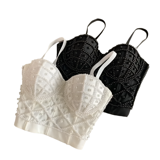 pearl corset top