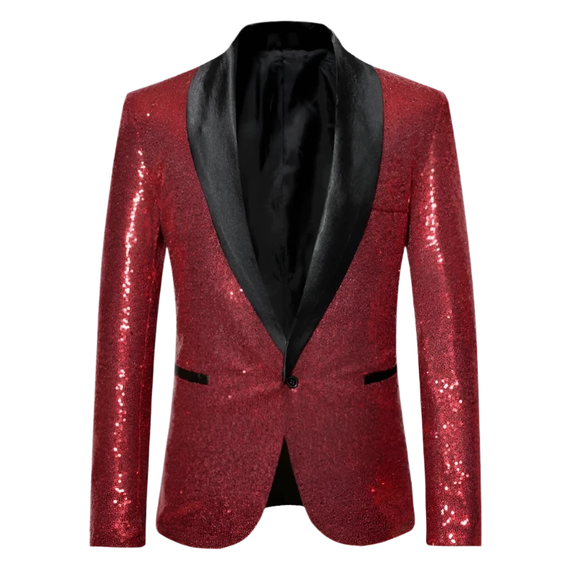 red sequin tuxedo jacket 1