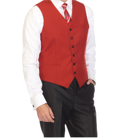 red suit vest