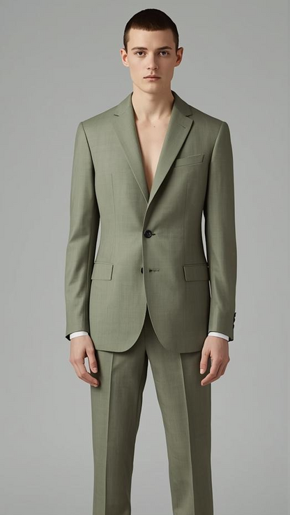 Signature Custom Sage Green Suit.