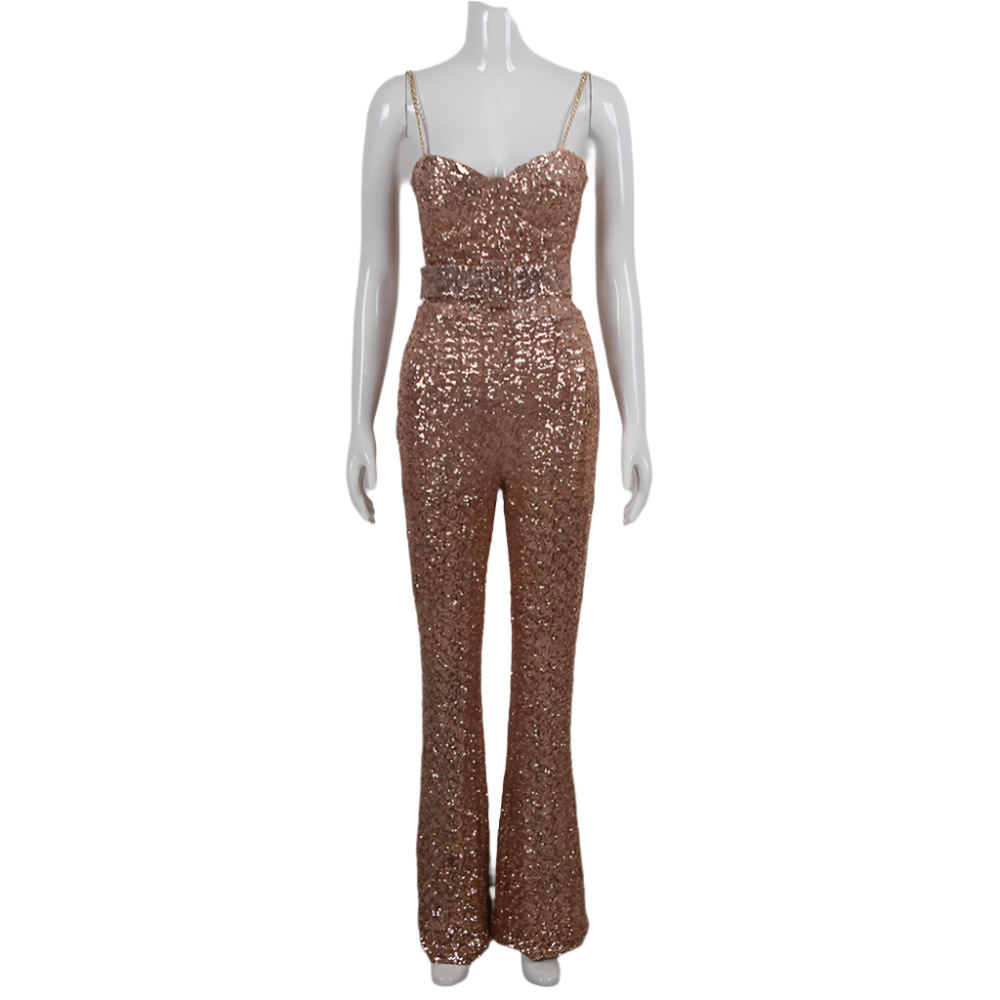 Sequin Crafted Jumpsuit Women.