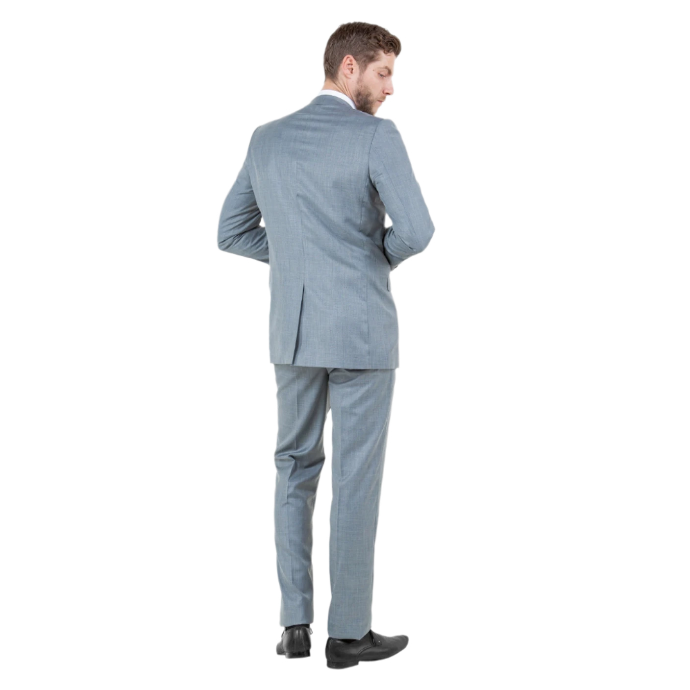 sharkskin gray suit 3