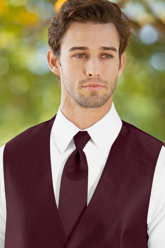Solid Herringbone Neck Tie Rental